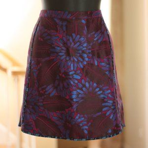 J. CREW Blue and Purple Floral Skirt